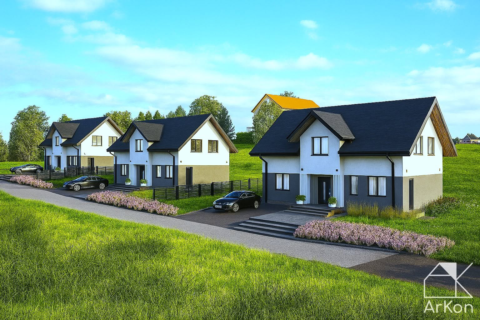 Projekt osiedla domów jednorodzinnych pod Bochnią